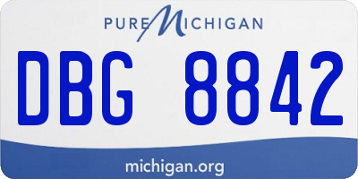 MI license plate DBG8842