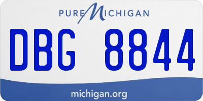 MI license plate DBG8844