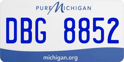 MI license plate DBG8852