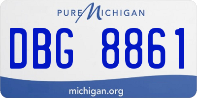MI license plate DBG8861