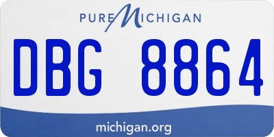 MI license plate DBG8864
