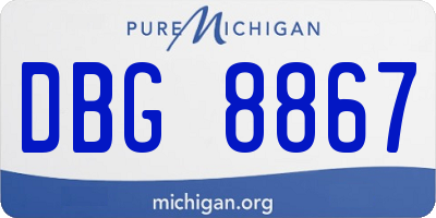 MI license plate DBG8867