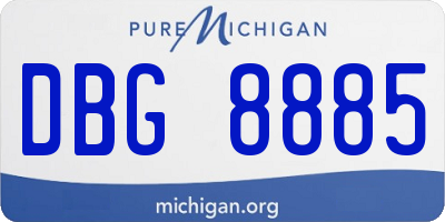 MI license plate DBG8885