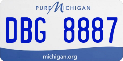MI license plate DBG8887