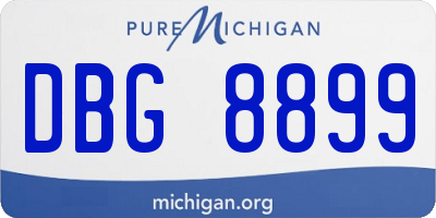 MI license plate DBG8899