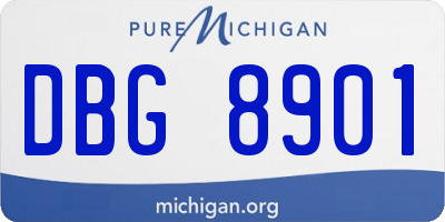 MI license plate DBG8901