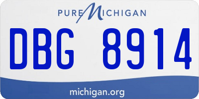 MI license plate DBG8914