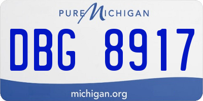 MI license plate DBG8917