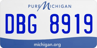 MI license plate DBG8919