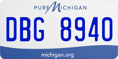 MI license plate DBG8940
