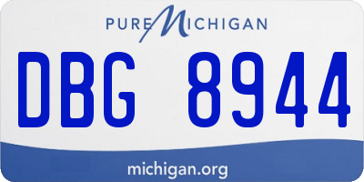MI license plate DBG8944