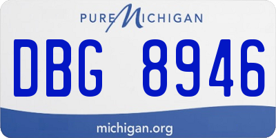 MI license plate DBG8946