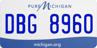 MI license plate DBG8960
