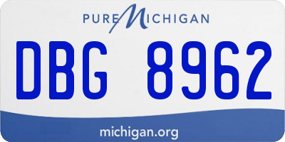 MI license plate DBG8962
