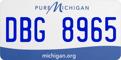 MI license plate DBG8965