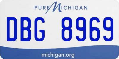 MI license plate DBG8969
