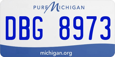 MI license plate DBG8973