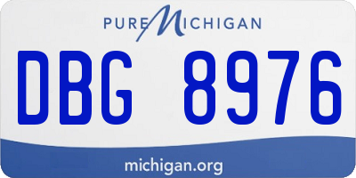 MI license plate DBG8976