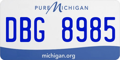 MI license plate DBG8985