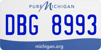 MI license plate DBG8993