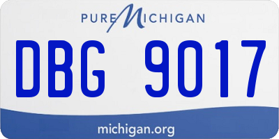 MI license plate DBG9017