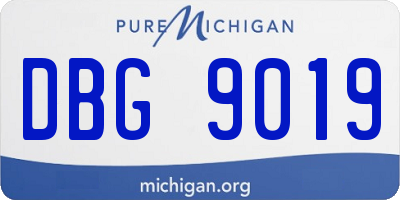 MI license plate DBG9019