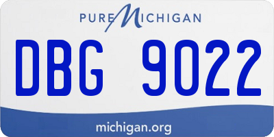 MI license plate DBG9022