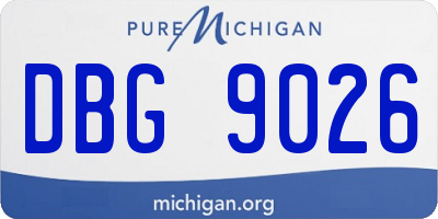 MI license plate DBG9026