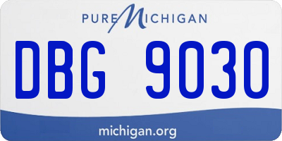 MI license plate DBG9030
