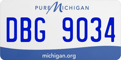 MI license plate DBG9034
