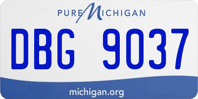 MI license plate DBG9037