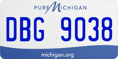 MI license plate DBG9038