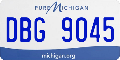 MI license plate DBG9045