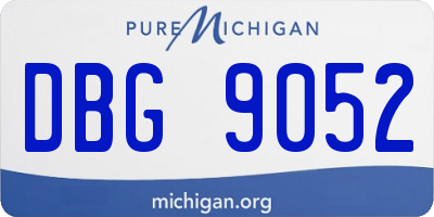 MI license plate DBG9052
