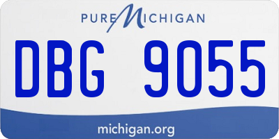 MI license plate DBG9055