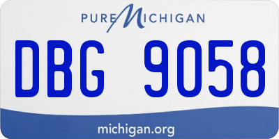 MI license plate DBG9058