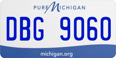 MI license plate DBG9060