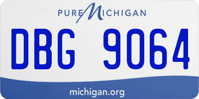 MI license plate DBG9064