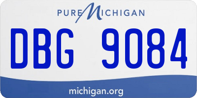 MI license plate DBG9084