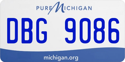 MI license plate DBG9086