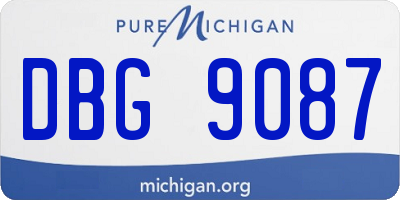 MI license plate DBG9087