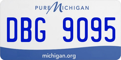 MI license plate DBG9095