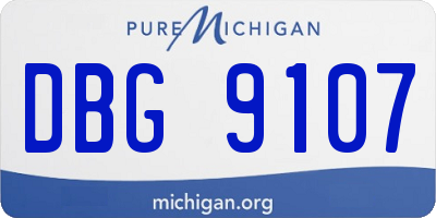 MI license plate DBG9107