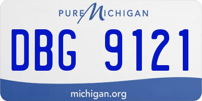 MI license plate DBG9121