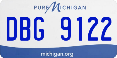 MI license plate DBG9122
