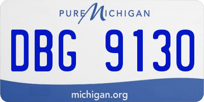 MI license plate DBG9130
