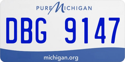 MI license plate DBG9147