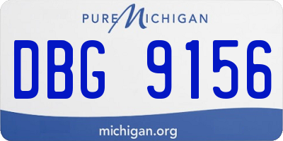 MI license plate DBG9156