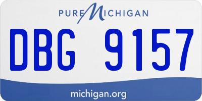 MI license plate DBG9157