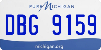 MI license plate DBG9159